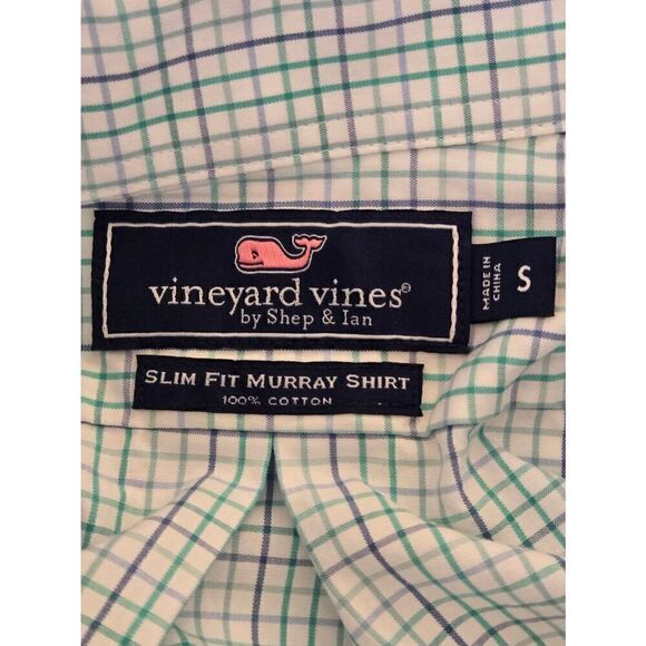 Vineyard Vines Womens Slim Fit Murray Check Button Down Shirt Multicolor Small - Picture 2 of 12